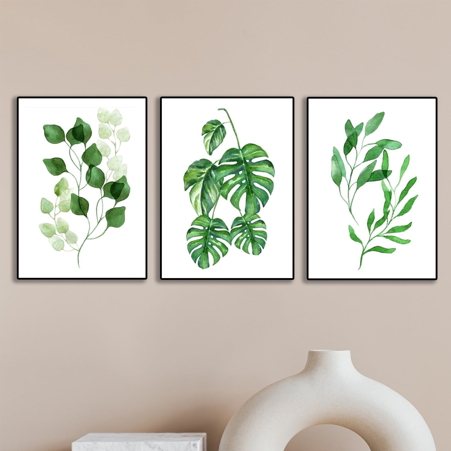 Set of 3 Premium Wall Art Photo Tiles – Modern Home Decor Sets 8x11