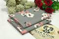 Women's Black White Striped Floral Cotton Suit 90"