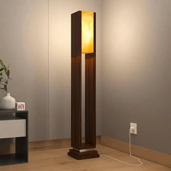Modern Wooden Floor Lamp Warm Glow 24"
