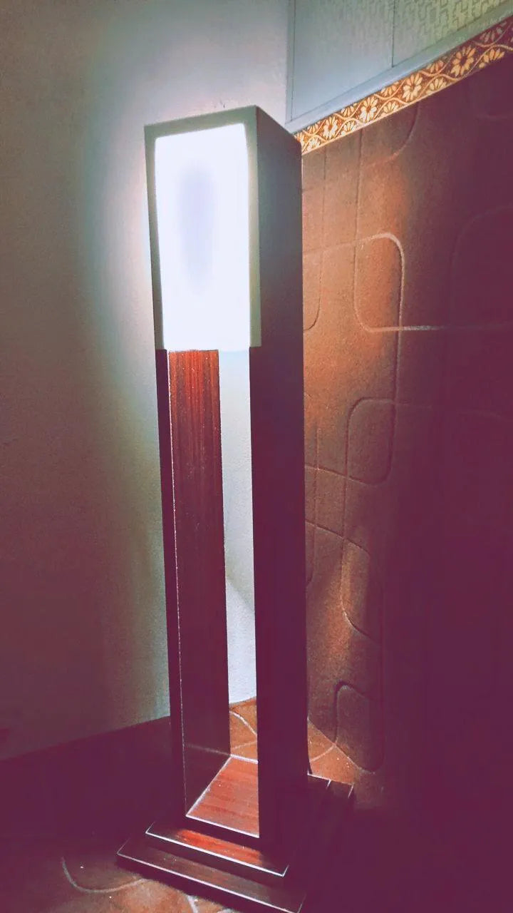 Modern Wooden Floor Lamp Warm Glow 24"