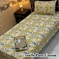 Exclusive 4 Pcs 100% Pure Cotton Printed Single Bedsheet