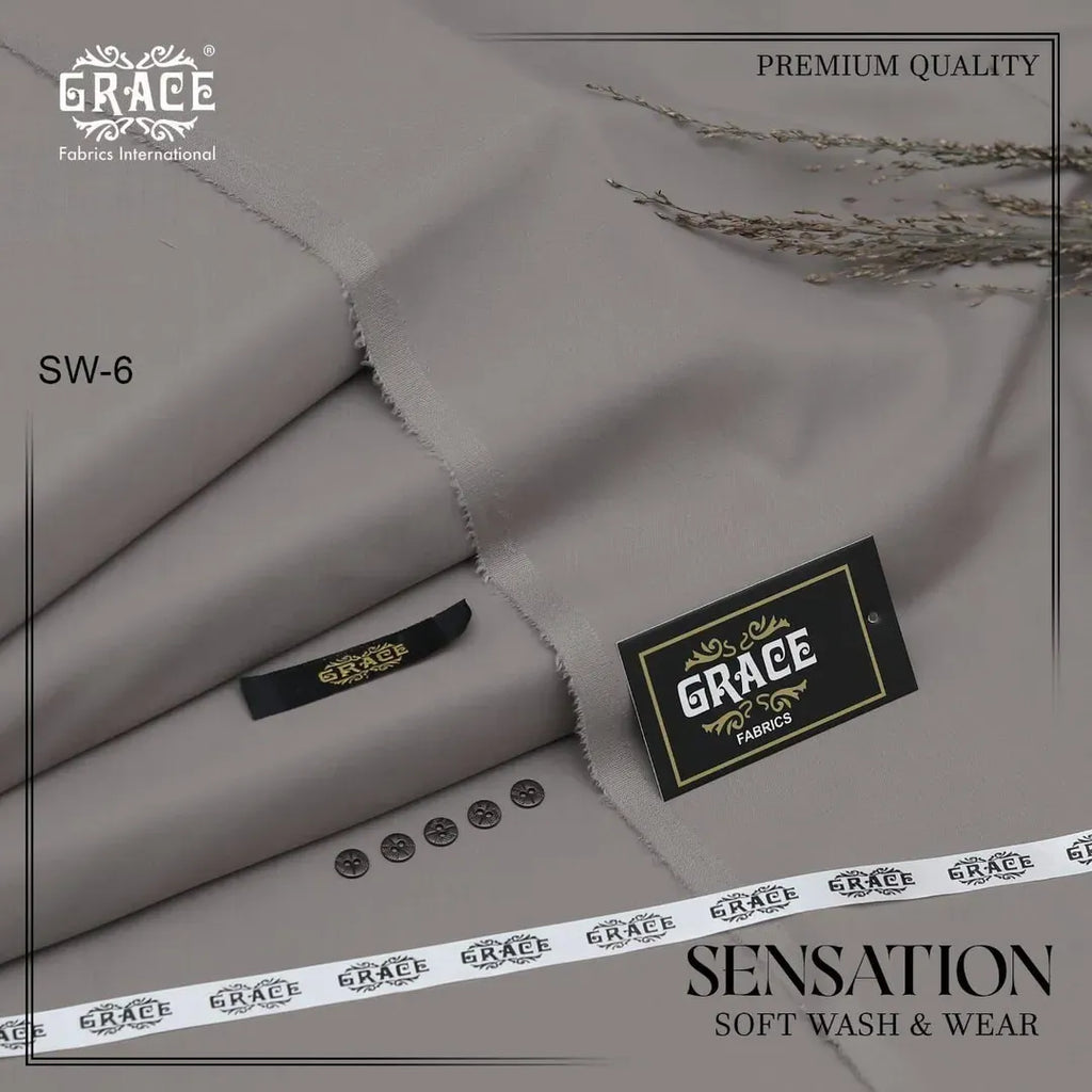 Men's Wash & Wear Plain Suit Grey All Season