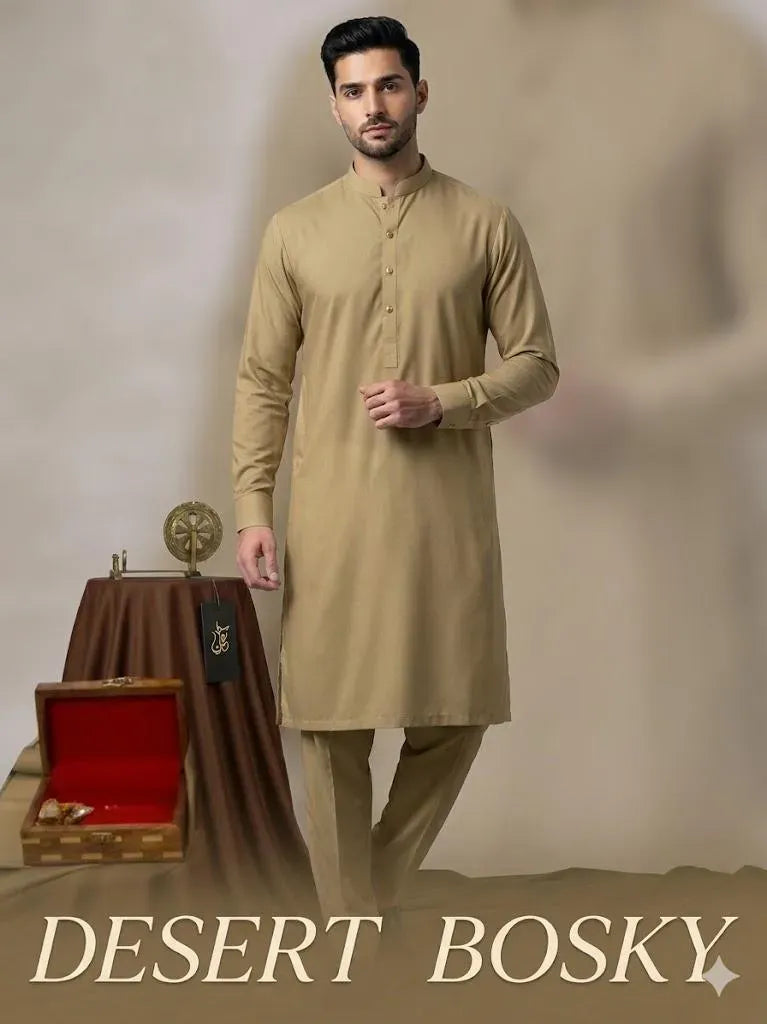 Men’s Unstitched Boski Plain Suit