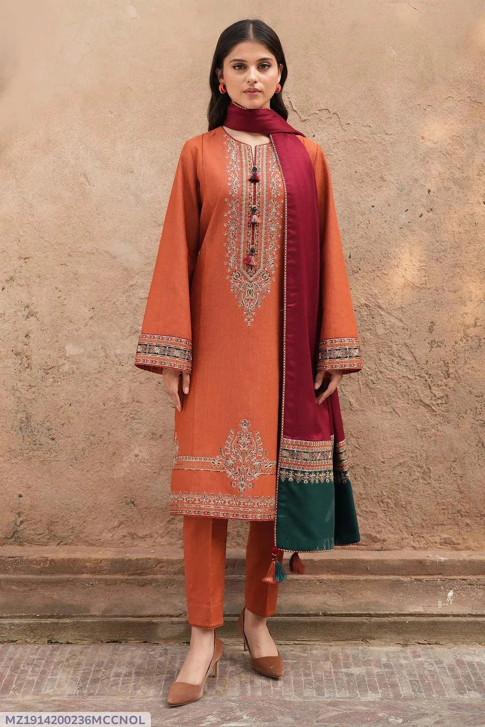 MIX TRENDING DESIGNS 3 Pcs Unstitched Embroidered Suit
