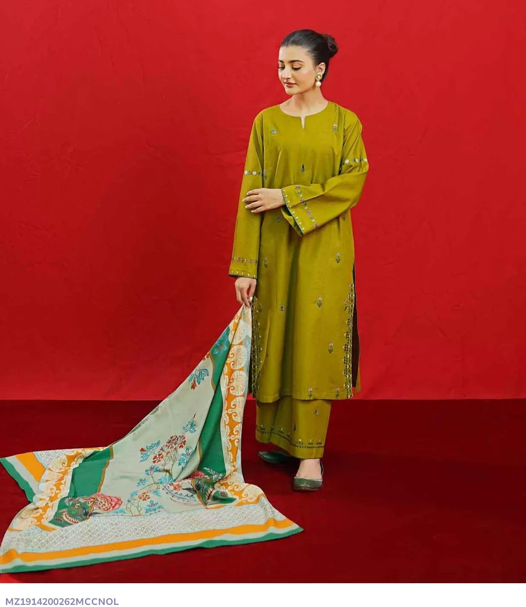 MIX TRENDING DESIGNS 3 Pcs Unstitched Embroidered Suit