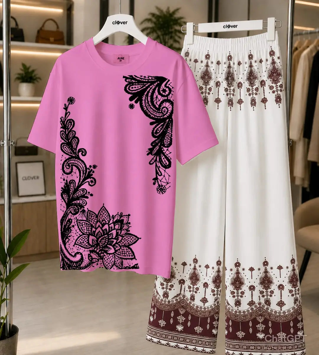 2 Pcs Women's Stitched Jersey Printed Night Suit