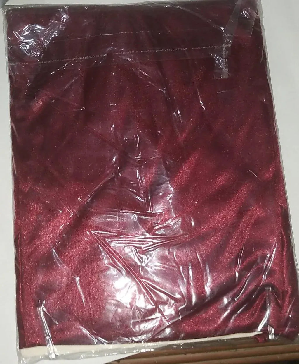 Maroon Silk 2-Piece Nightwear Set with V-Neck