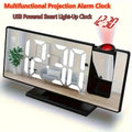 LED Alarm Clock Projector USB Powered Wall Display