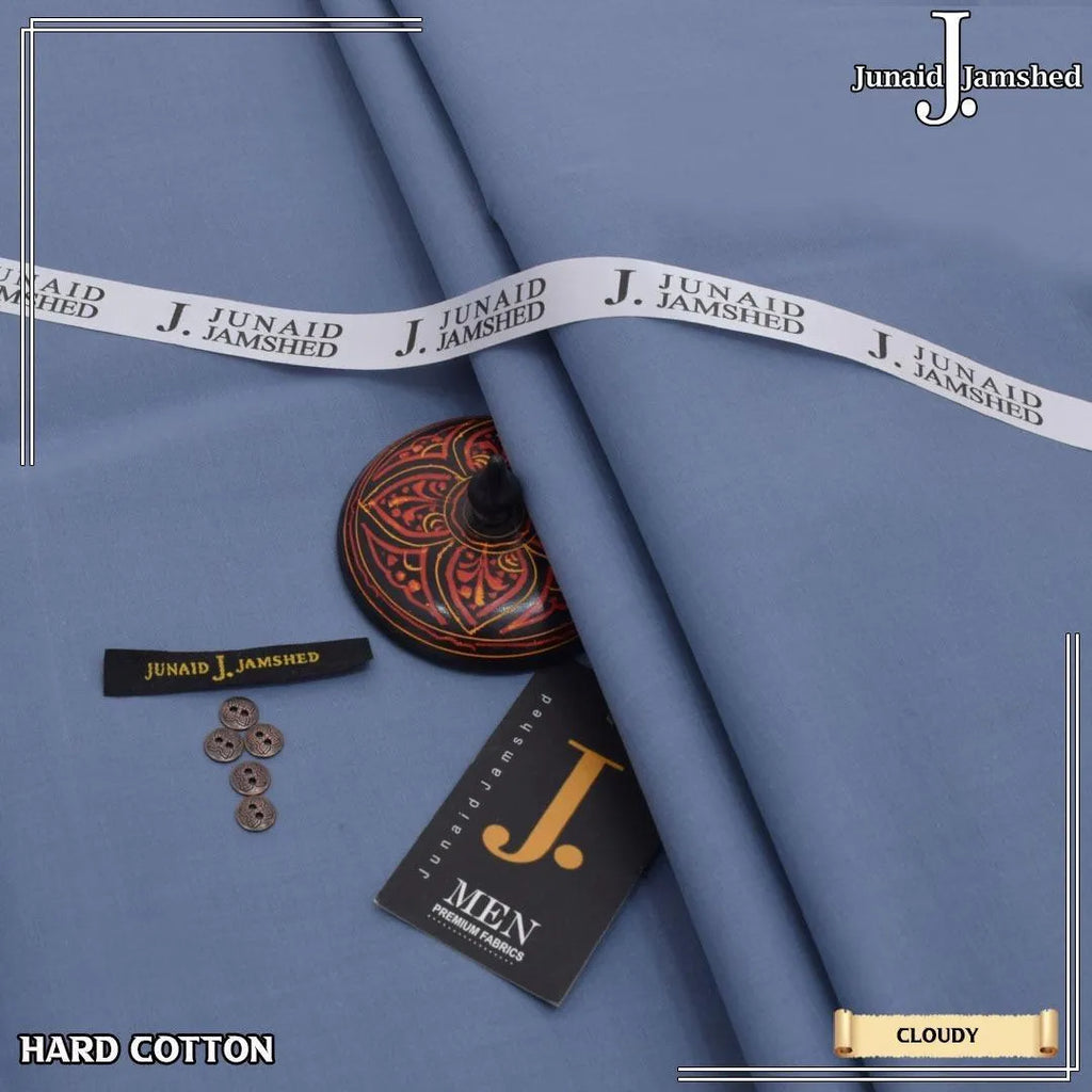 Unstitched Hard Cotton Suit Silver for Men Summer Wear