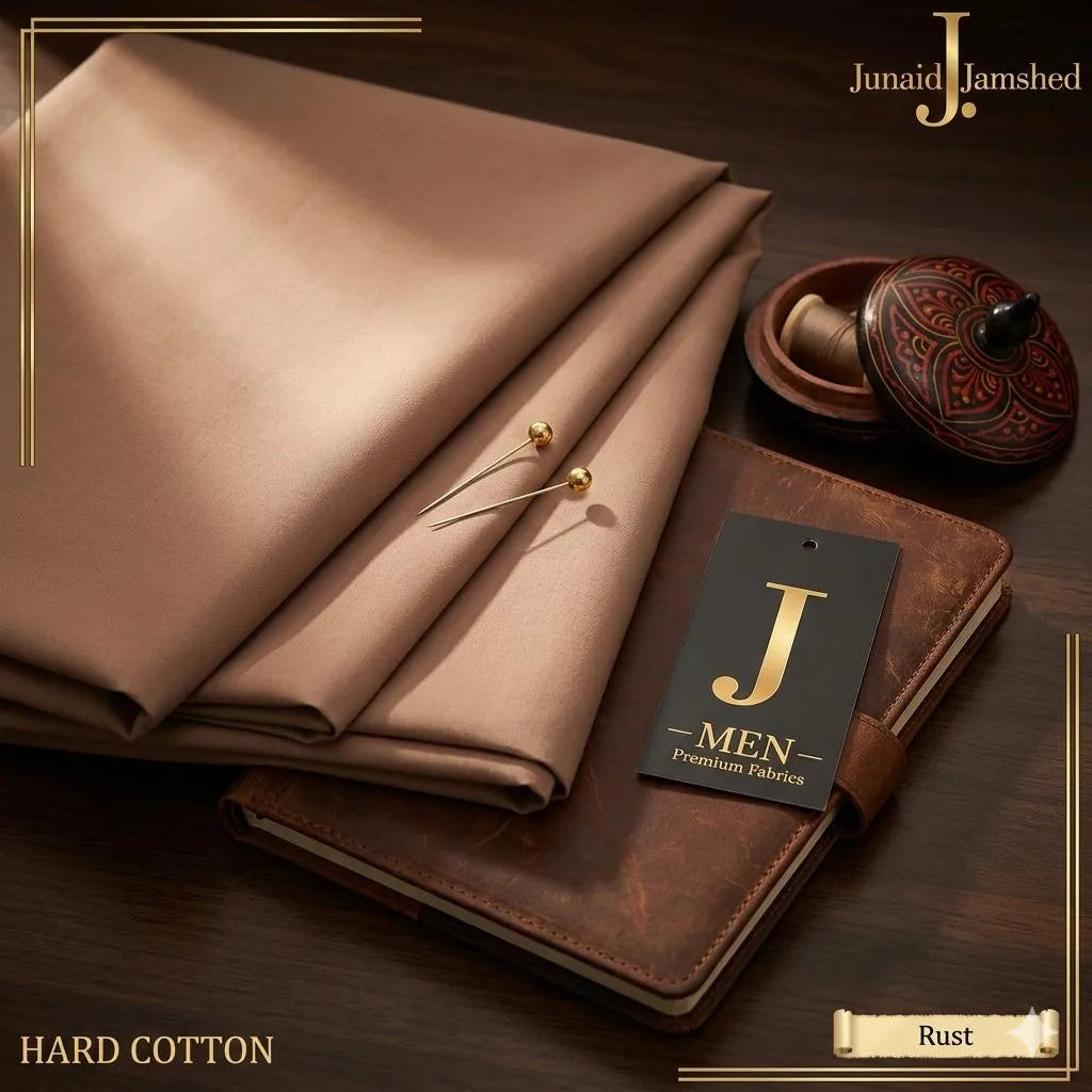 Men Hard Cotton Suit Rust Plain Summer Wear
