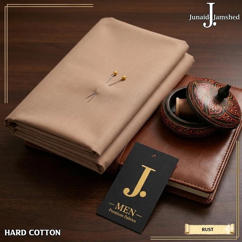 Men Hard Cotton Suit Rust Plain Summer Wear