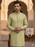 Men's Green Wash & Wear Kurta Summer