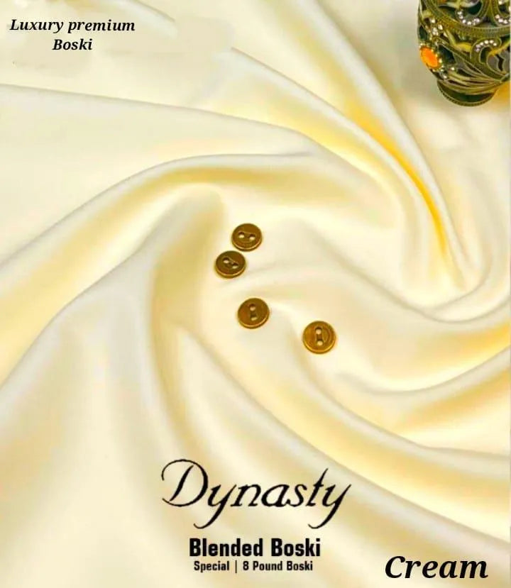 Dynasty Boski Cream Unstitched Suit Fabric 8lb