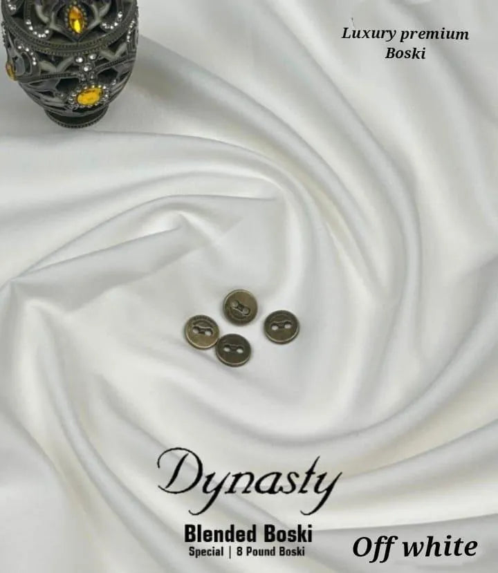 Dynasty Boski Cream Unstitched Suit Fabric 8lb