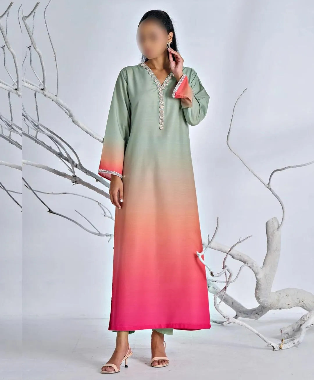 3 Pcs Silky Printed Suit for Women Summer Multicolor
