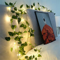 Artificial Plant Leaves bail with 10 ft LED Fairy Lights Battery Operated and 7 ft Bail Leaf Lights for room decoration