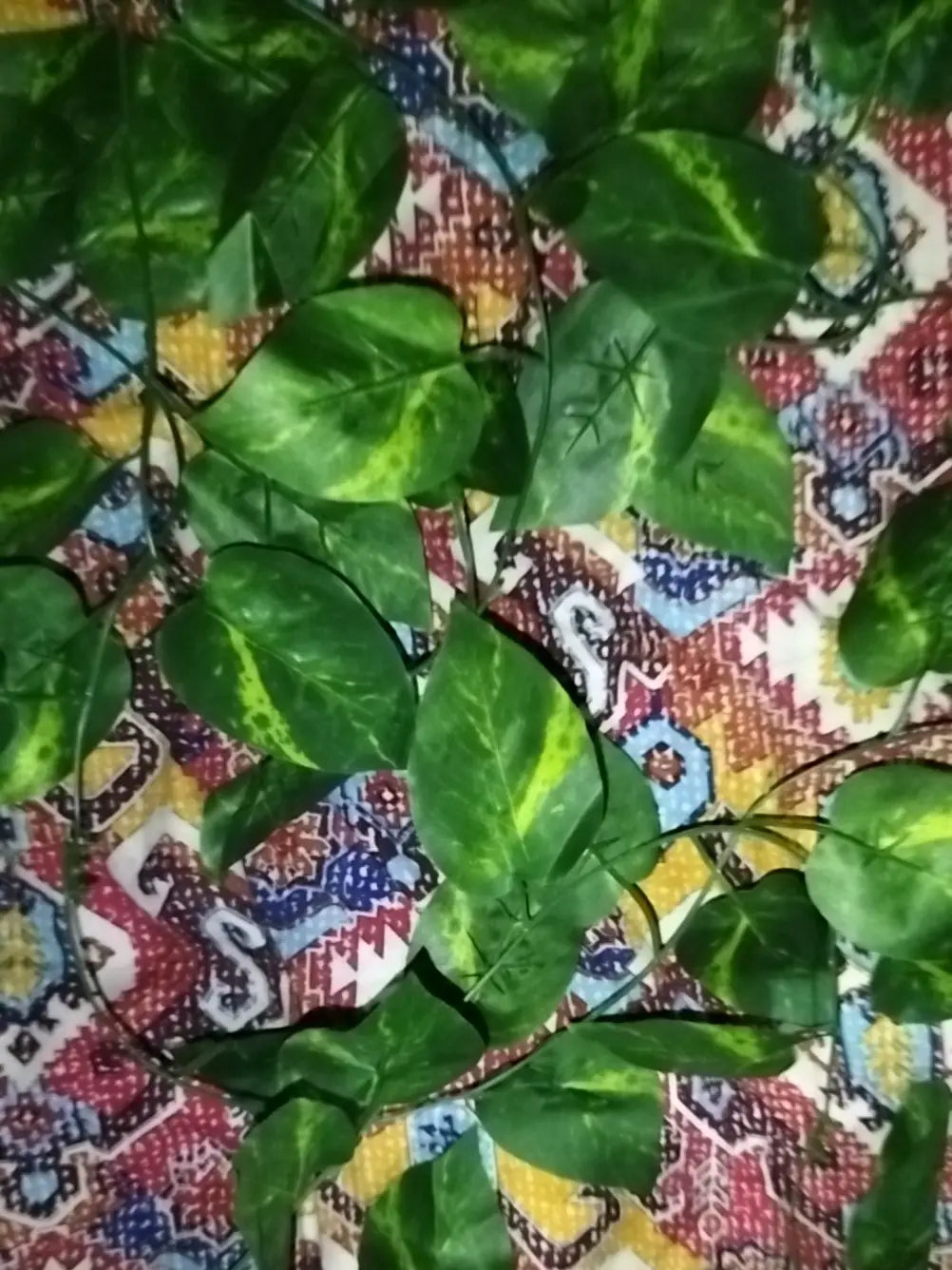 Artificial Plant Leaves bail with 10 ft LED Fairy Lights Battery Operated and 7 ft Bail Leaf Lights for room decoration