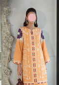 Orange Printed Lawn 2Pcs Shirt Trouser Set