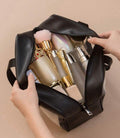 Premium PVC Waterproof Washbag – Portable Clear Toiletry & Makeup Kit Organizer Bag with Top Handle - Black
