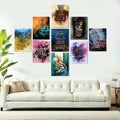 Set of 9 Premium Wall Art Photo Tiles – Modern Home Decor Sets 8x11