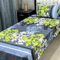 Single Bed Sheet Set Crystal Cotton Multicolor Floral 240x150cm