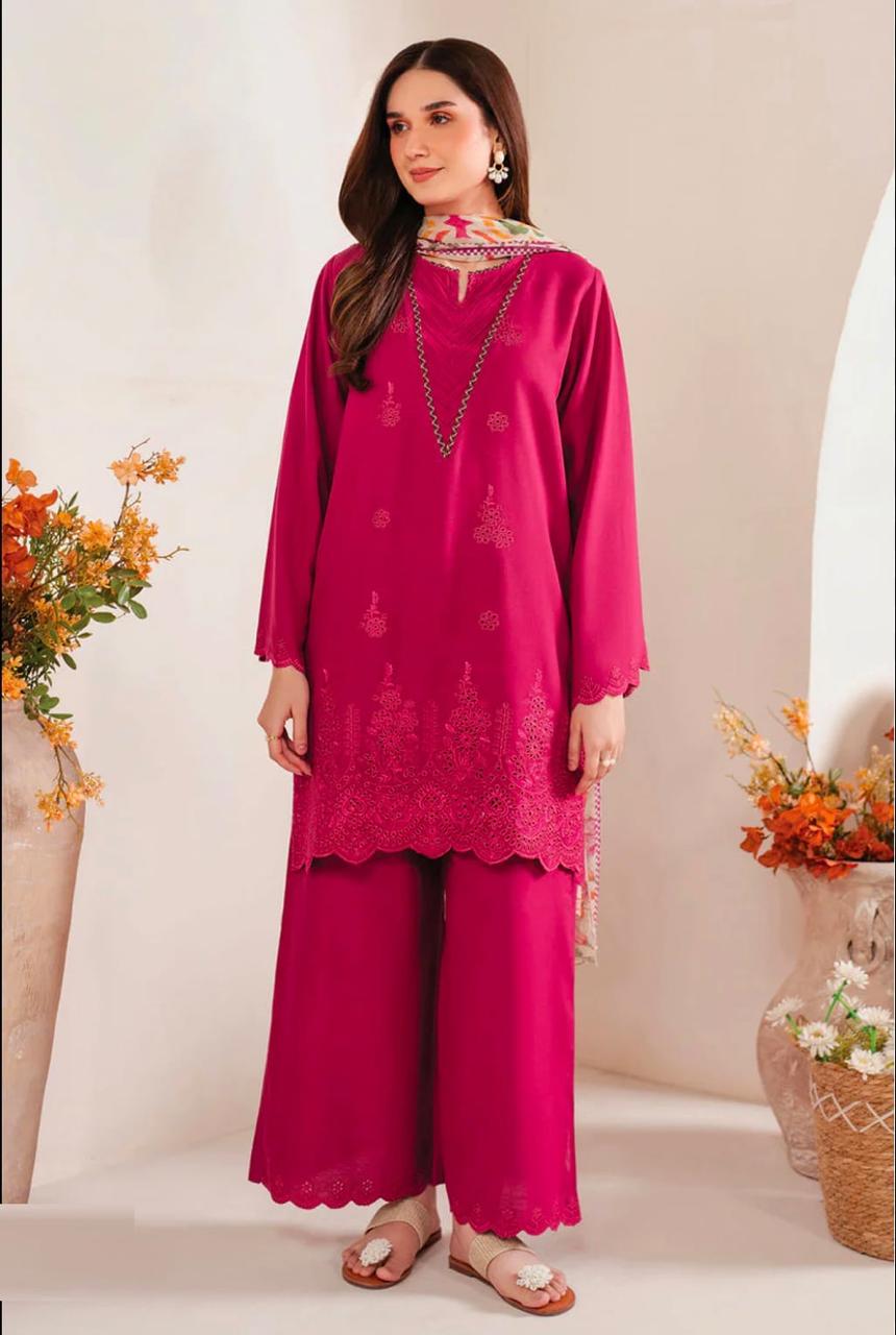 Sapphire Airjet Lawn 3 Piece Embroidered Suit With Printed Diamond Dupatta Premium Unstitched Dress Collection 2026 - Green