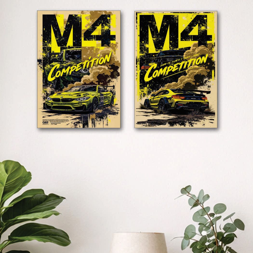 Set of 2 Premium Wall Art Photo Tiles – Modern Home Decor Sets