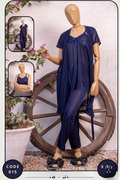 Luxury Silk 3-Piece Nightwear Set for Women – Free Size – Premium Satin Robe & Pajama Suit (SKU: R-015) - Red