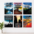 Set of 6 Premium Wall Art Photo Tiles – Modern Home Decor Sets 8x11