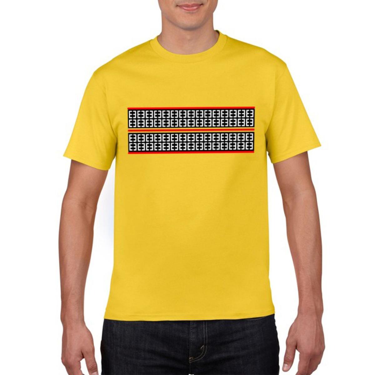 Yellow Half Sleeves Cotton T-Shirt for Men – Soft Breathable Casual Round Neck Summer Wear Tee (Size Medium)