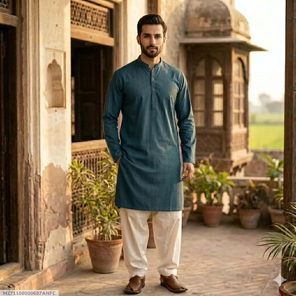 Men's Unstitched Khaddar Plain Kurta