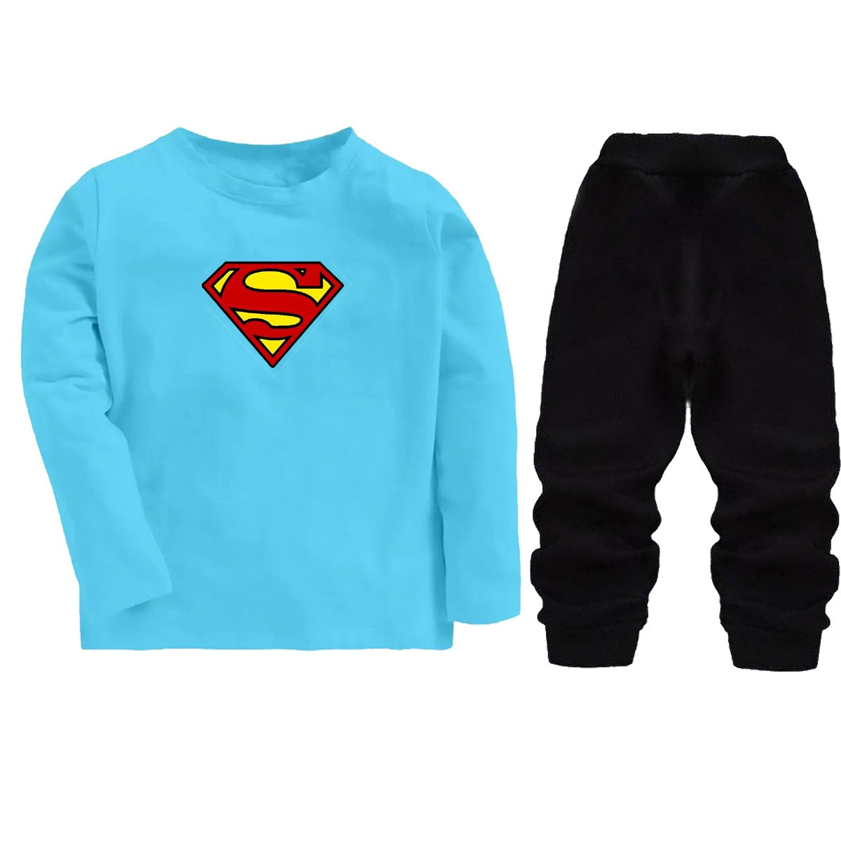 2 PCs New Summer Tracksuit T-Shirt & Trouser Set for Kids – Soft Comfortable Fabric Casual Sportswear Outfit for Boys & Kids (Size Medium)
