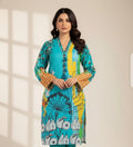 1 Piece Unstitched Digital Swiss Lawn Shirt For Girls & Women 2.5 Yard Shirt Cutting - Orange