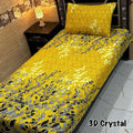 4 Pcs Crystal Cotton Printed Single Bedsheet