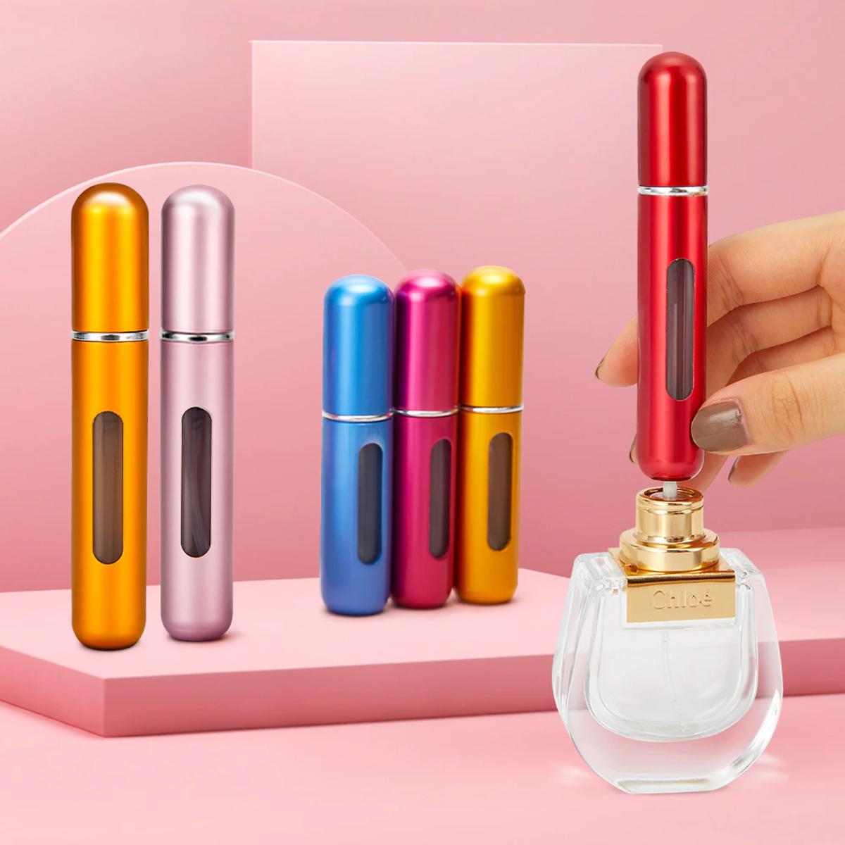 Refillable Mini Perfume Spray Bottle Spray Atomizer 5 Ml | Portable, Leak-Proof, And Stylish (Pack of 1 Random Color)