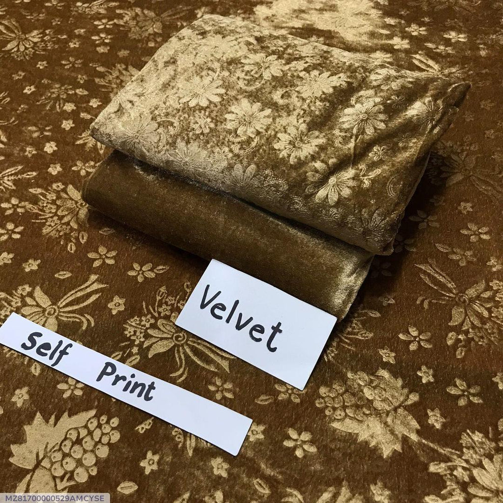 Luxury Velvet Suit Brown Sequins for Women
