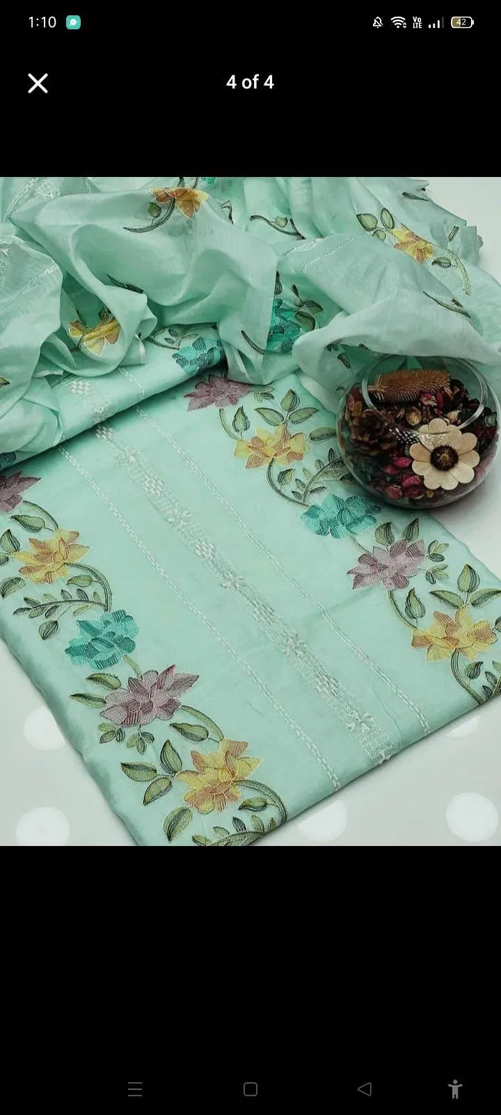 Light Green Chikankari 2pc Suit with Dupatta