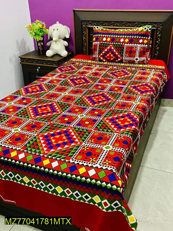 Colorful Geometric Bedding Set for Single Bed