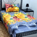 Premium Cotton Sotton Bedsheet Set Grey Single Bed