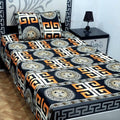 Cotton Printed Single Bedsheet Black 2 Pcs