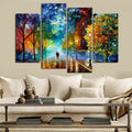 Set of 4 Decorative Wall Art Canvas Frames – Modern 4 Pcs Wall Frame Set (2pcs 8x14 Inch & 2pcs 8x16 Inch)