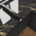 Self-Adhesive Black Golden Marble Kitchen Sheet