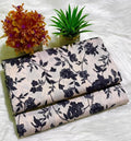 Black Floral Printed Polo Cotton Shirt & Trouser Set