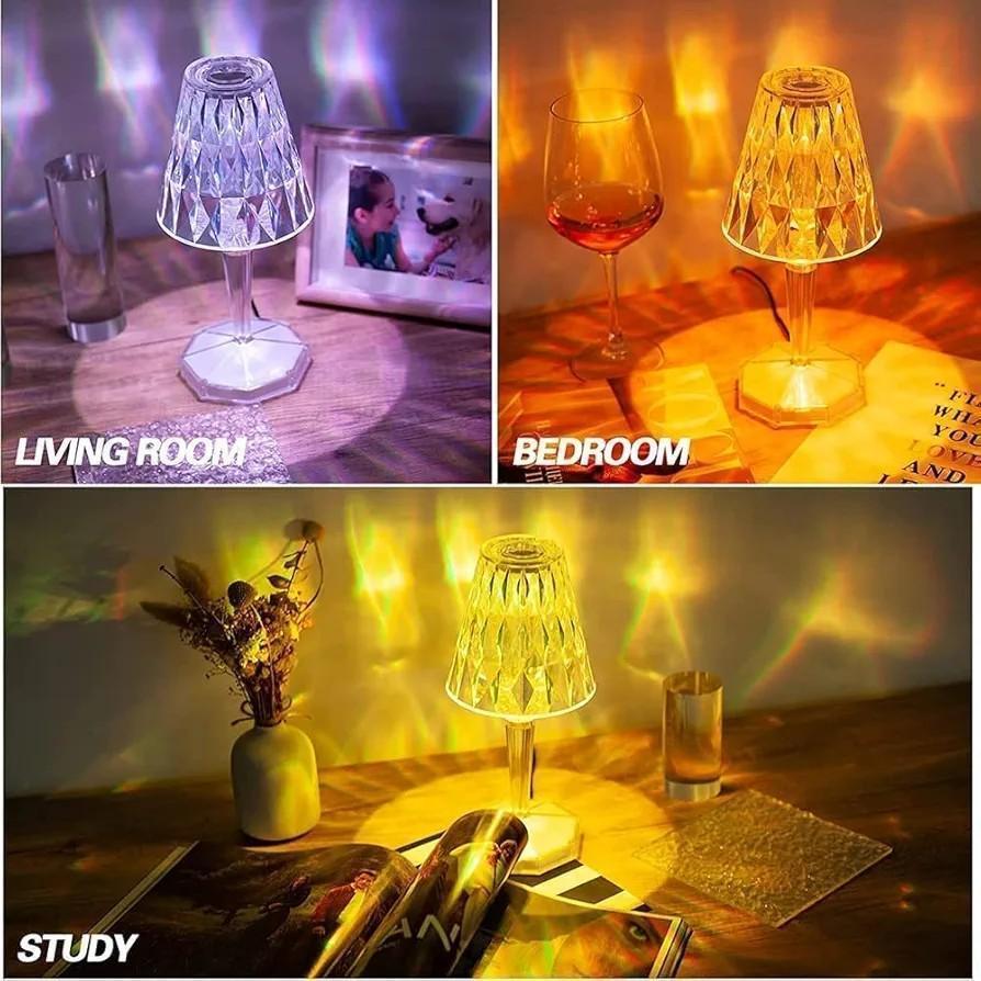 Rechargeable Multicolor LED Table Lamp with Remote Control