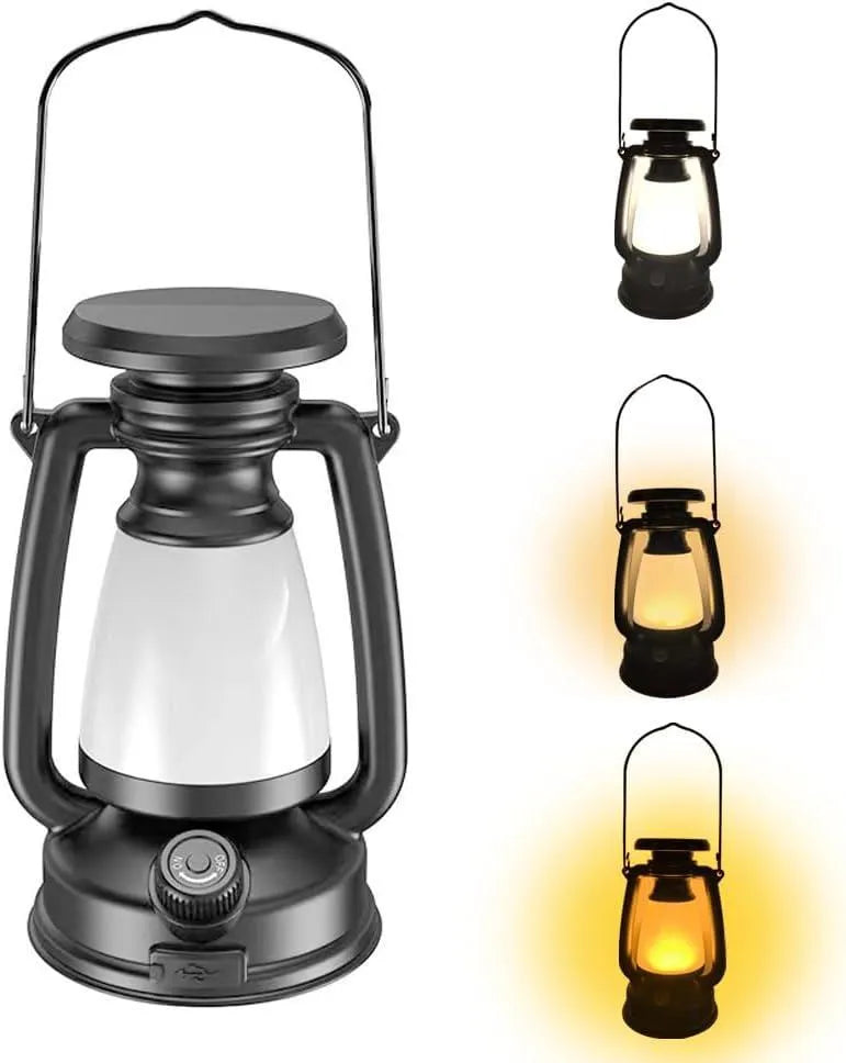 Rechargeable Camping Lantern Black ABS