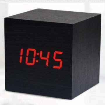 Wooden Digital Alarm Clock with LED Display