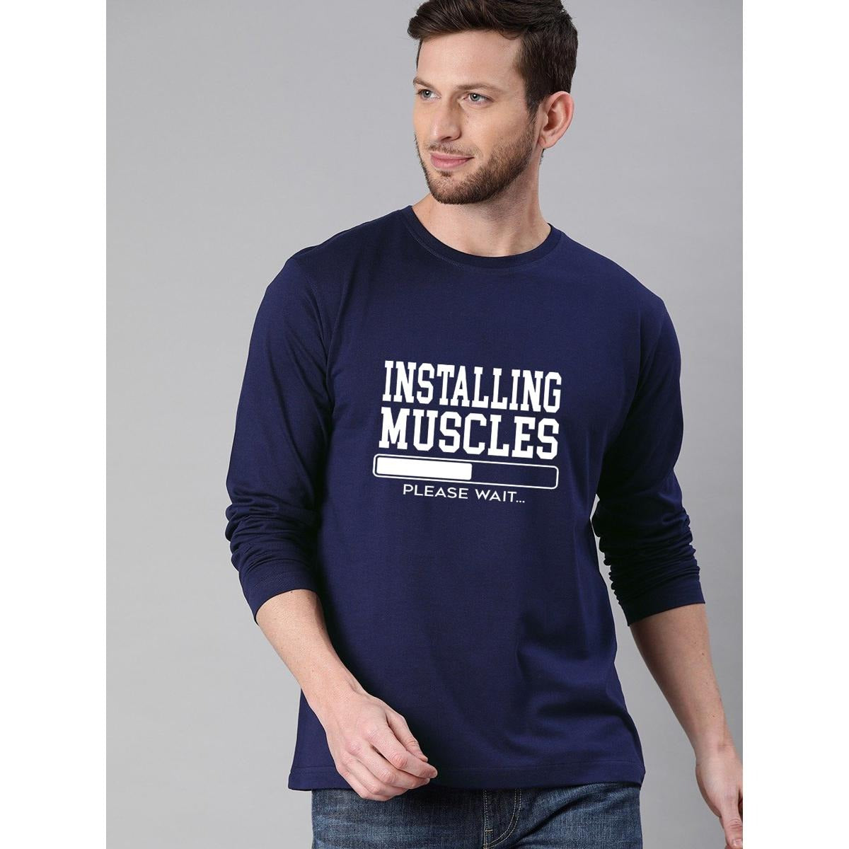 New Design Branded Full Sleeve T-Shirt for Men – Premium Cotton Jersey Round Neck Casual Summer & Winter Wear (Size Medium)