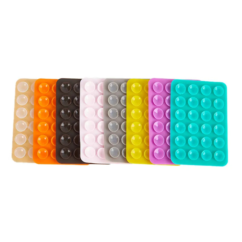 Stick & Grip Suction Cup Phone Holder | Reusable Silicone Pad | Random Color