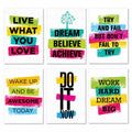 Set of 6 Premium Wall Art Photo Tiles – Modern Home Decor Sets 8x11