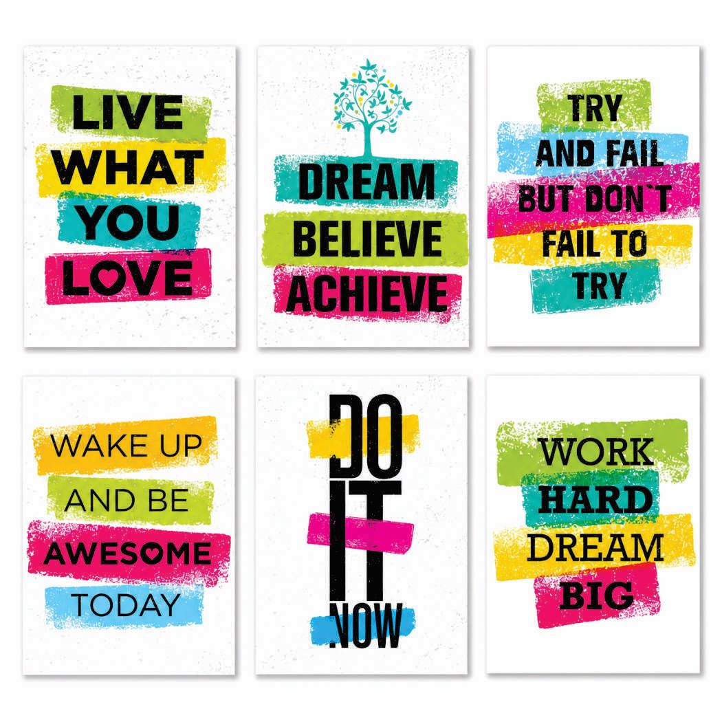 Set of 6 Premium Wall Art Photo Tiles – Modern Home Decor Sets 8x11